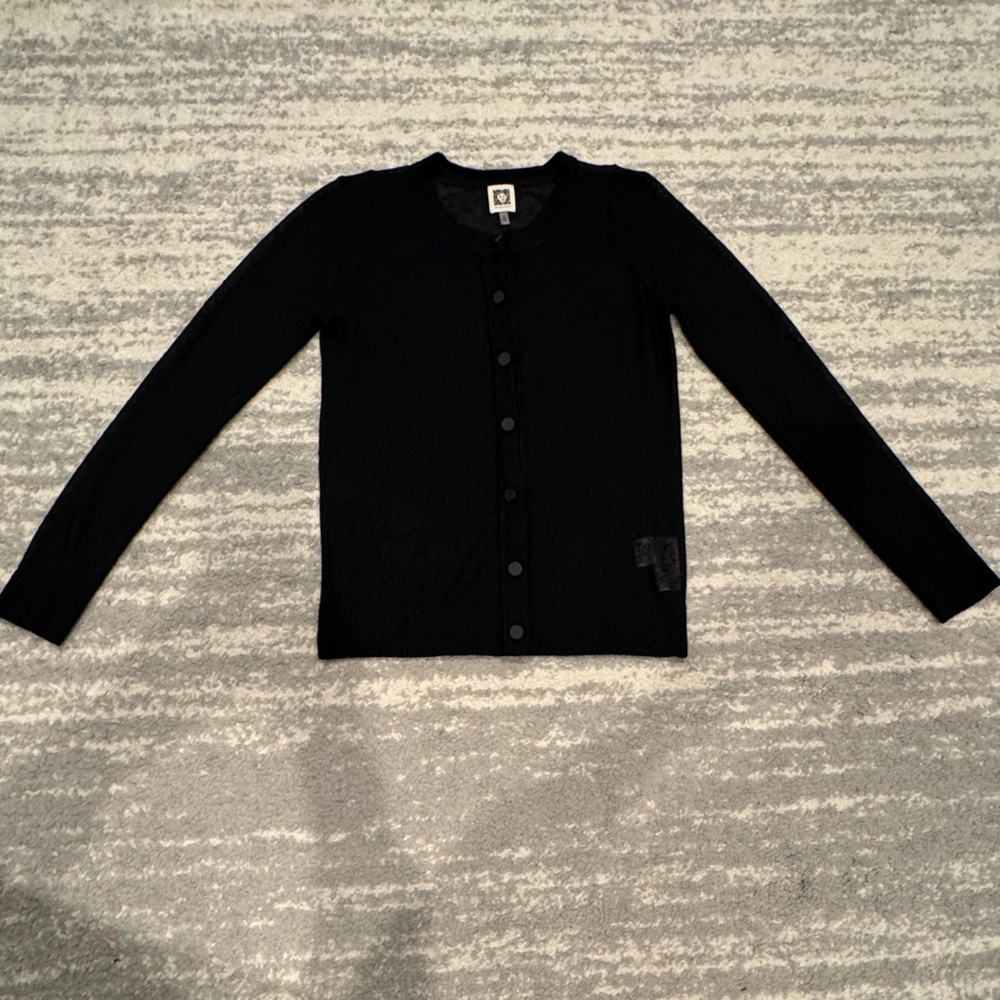 Anne Klein Black woman Button-Front Sweater Cardigan